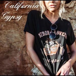 BYRON IS FOR LOVERS Gypsy vintage motorcycle tee